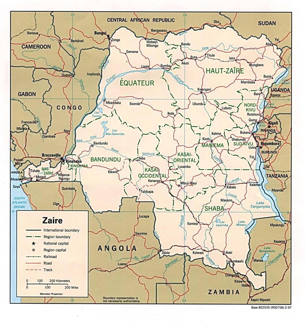 자이르 아프리카 지도